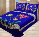 Double Size Cotton Bed Sheet with 2 Pillow Cover