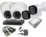 CCTV Package 4-CH DVR 4 Pcs Camera with 500GB HDD