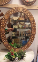 Egg Shaped Wooden Mirror