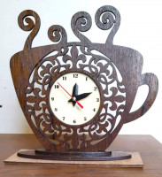 Wooden Wall Cup Clock