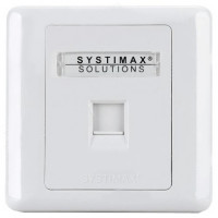 Systimax Network Face Plate Dual / Single Shutter 2 Holes