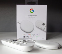 Google Chromecast with Google  TV Snow 4K & HDR Capable
