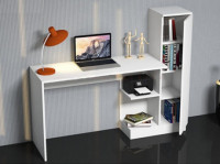 Desktop Table with Cabinet Style Book Shelf