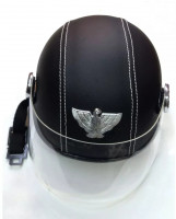 Lightweight Adjustable Leather Motorbike Helmet