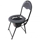 Commode Chair 14 x 14.5" Folding and Stainless Steel