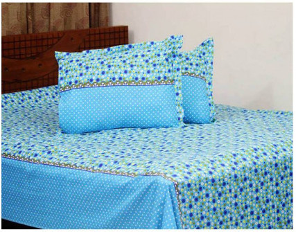 Double Bed Sheet with One Cole Pillow Cover