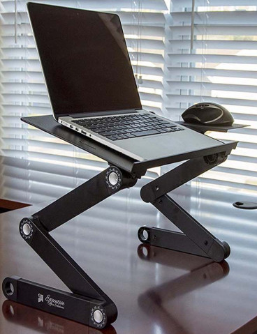 Aluminum Foldable Laptop Table with Mouse Tray