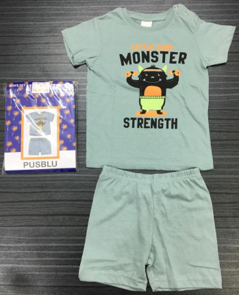 Pusblu Monster Strength Baby T-Shirt with Pant