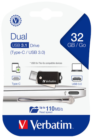 Verbatim 32GB Dual 3.1 Type-C OTG Pen Drive