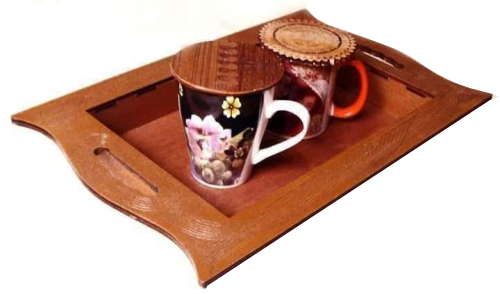 Modern Design Wooden Glass / Cup Tray