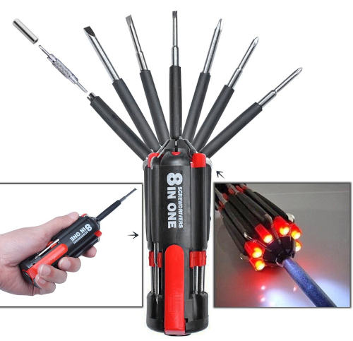 8-in-1 Multi Screwdriver with Powerful Torch