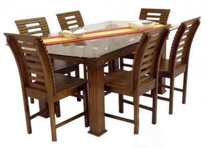 Dining Chair Table Set with Glass Top