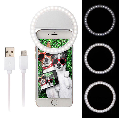 Rechargeable Mini Selfie Ring Light for Smartphone