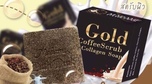 Gold Coffee Scrub Collagen Soap 65gm