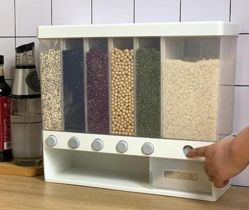 6-in-1 Wall Mounted Food Storage Box for Kitchen