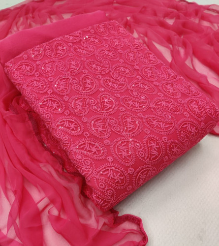 Unstitched Pink Color Salwar Kameez Price in Bangladesh | Bdstall