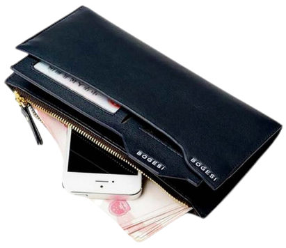 Bogesi Black Genuine Leather Wallet