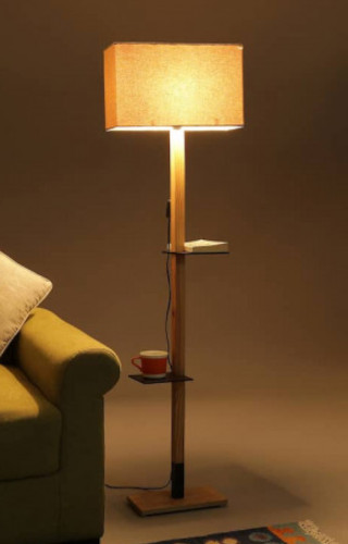 Corner Lamp with Square Shade