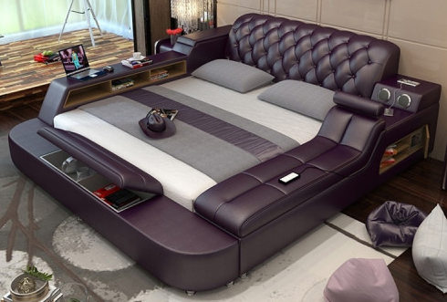 Trendy Design Leather Bed