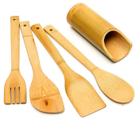 Wooden Bamboo Spoon Set