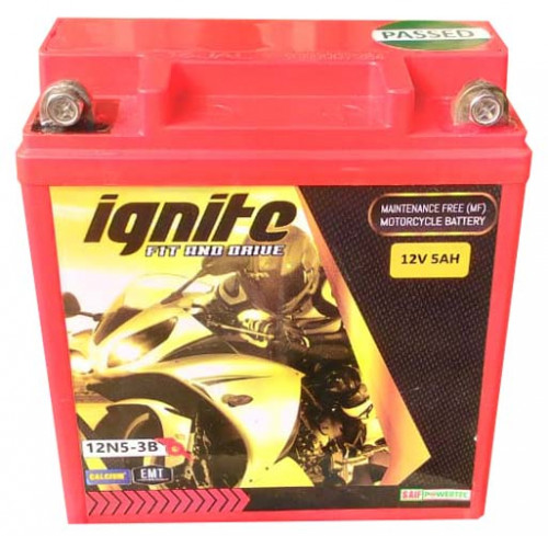 Ignite 12N5-3B 12V Bike Battery