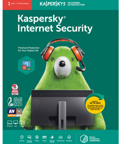Kaspersky Internet Security Anti-Spam 1 PC 1 Year License