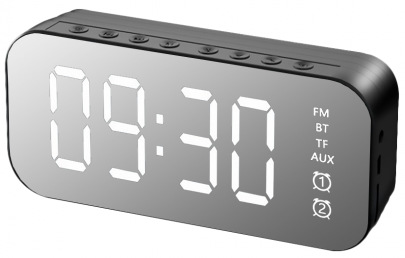 A18 Alarm Clock Bluetooth Speaker with Mirror Design