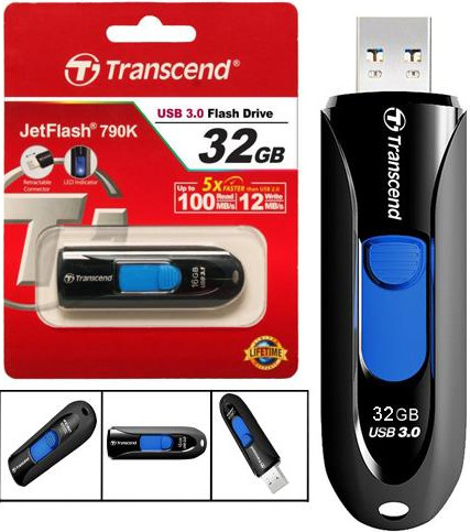 Transcend Jetflash 790K 32GB USB 3.1 Pendrive