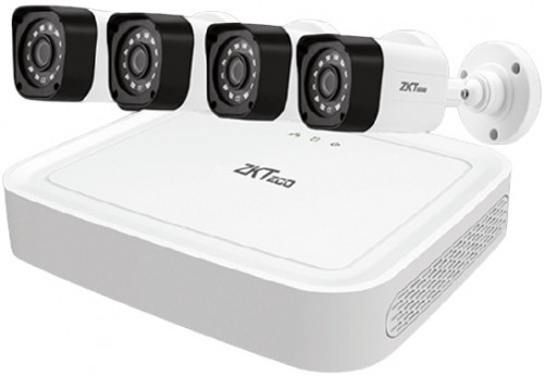 ZkTeco CCTV Setup 4-CH DVR & 4-Pcs Camera