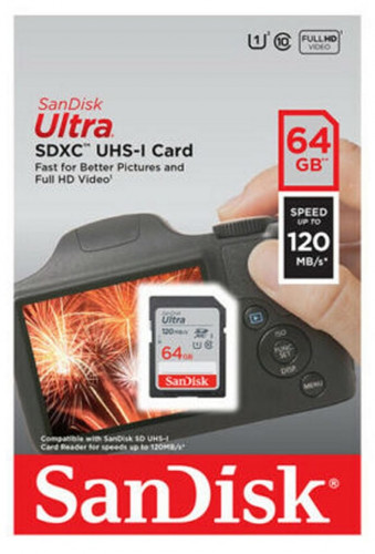 SanDisk Ultra 64GB Class 10 SDXC Memory Card