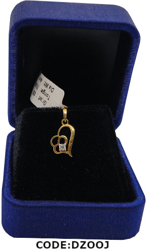 500ml 18K Gold & 12-Cent Diamond Necklace Pendant