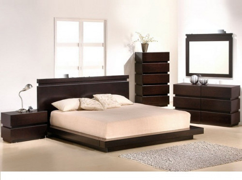 Strong Structured Wood Bed JFW149