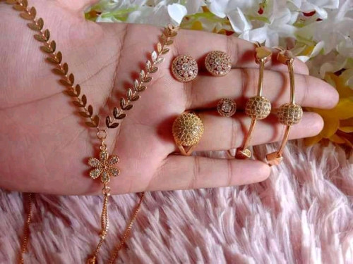 Indian Diamond Cut Jewelry Combo Set