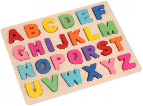 English Wooden Alphabet Puzzle Learning Board