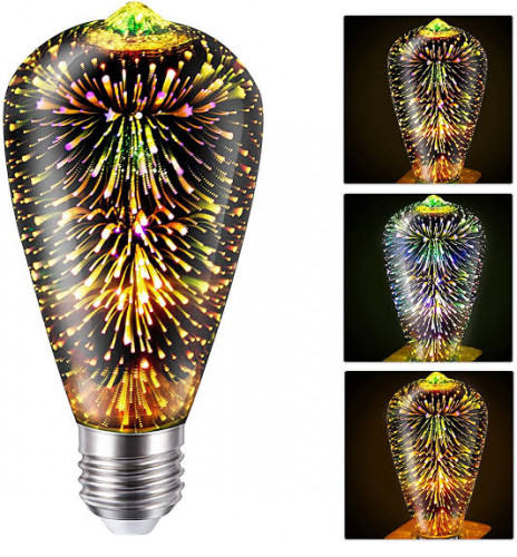 3D LED Firework Light Bulb