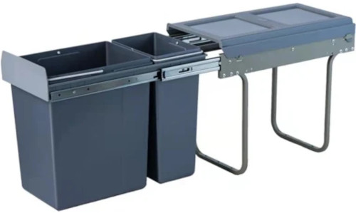 Wellmax CLG027D Sliding Waste Bin for Kitchen Cabinet