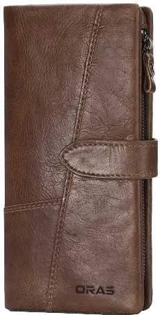 Chocolate Color Leather Wallet for Men