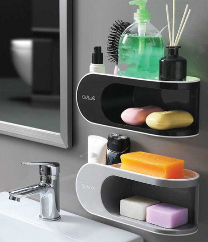 Double Layer Soap Shelf With Hook