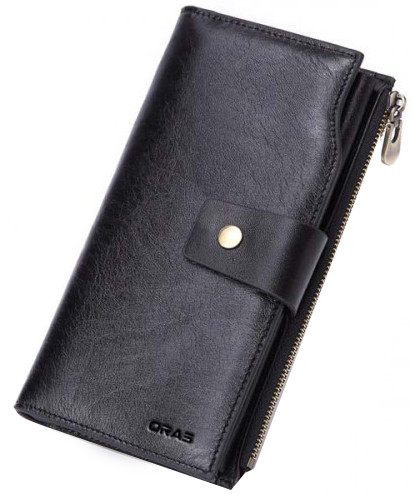 Oras Men's Leather Long Wallet