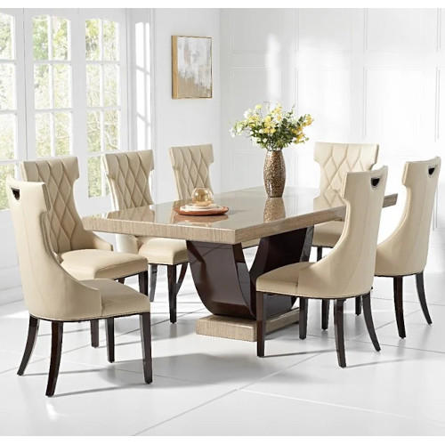 Marble Dining Set 1-Table & 6-Chair JFD200 Price in Bangladesh