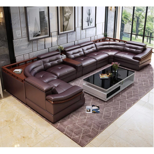 U-Shape Artificial Leather Sofa Set JFS524