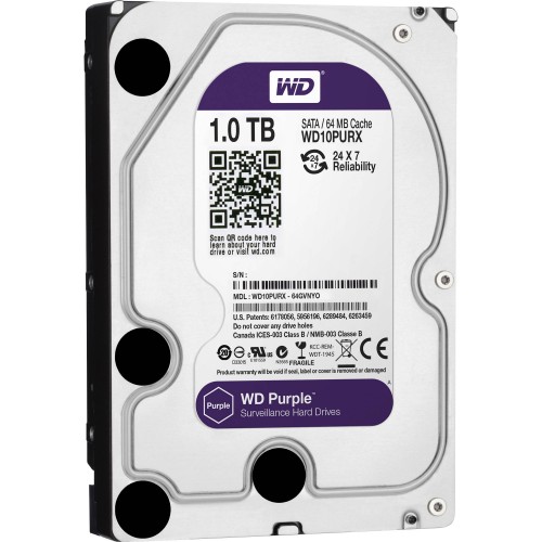 Western Digital Purple WD10PURX 1TB Surveillance HDD