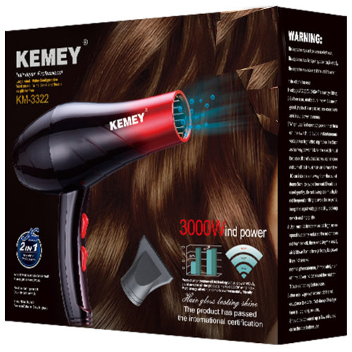 Kemey KM-3322 2-in-1 3000W Hair Dryer