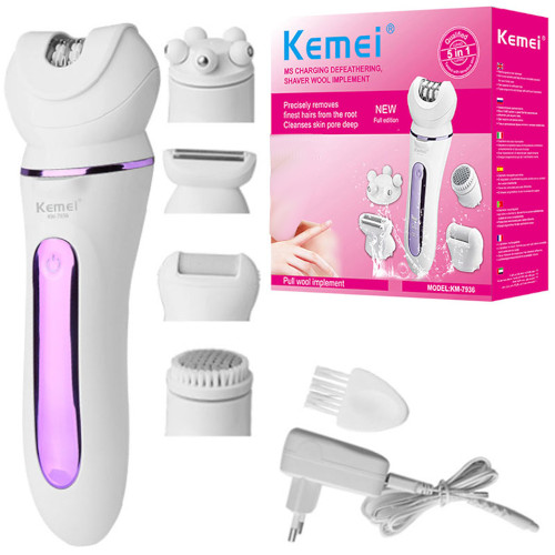 Kemei KM-7936 5-in-1 Hair Removal Lady Shaver