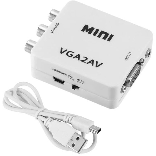 Mini VGA to AV 1080p Converter