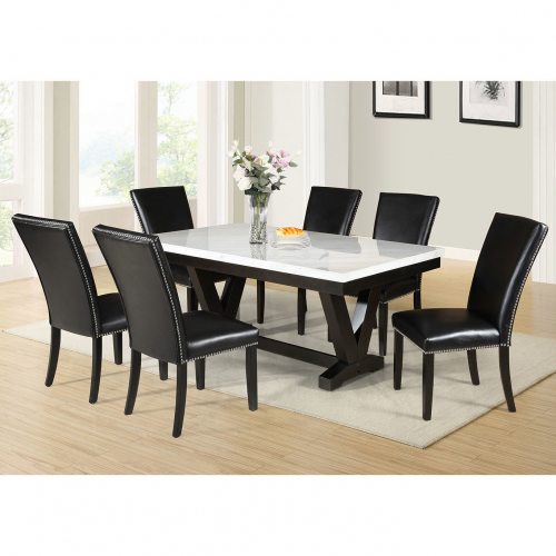Marble Top Style Dining Table Set JFD2