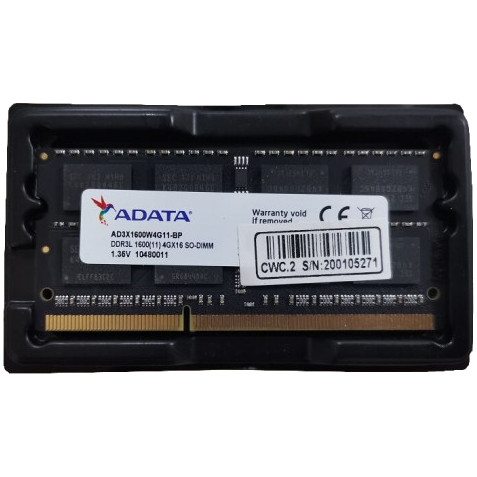 AData 4GB DDR3L 1600MHz Laptop RAM