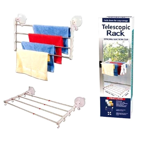 Telescopic Suction Cup Clothes Rack