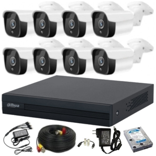 CCTV Package Dahua 8-CH DVR & 8-Pcs 2MP FHD Camera