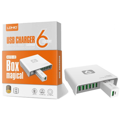 Ldnio A6802 6-USB Desktop Fast Charger with Power Bank Price in Bangladesh